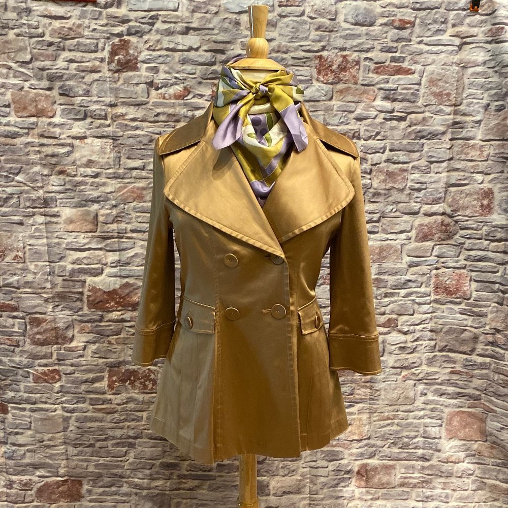 Georgiou Studio Lightweight Bronze Satin Coat